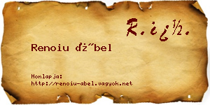 Renoiu Ábel névjegykártya